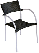 Sedia da Giardino in Alluminio e Wicker Vorghini Contract Nero