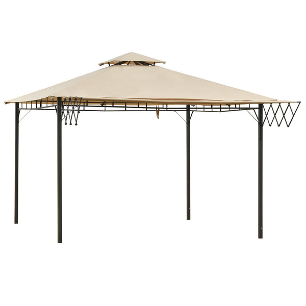 Gazebo da Giardino 3,25x3,25m con Telo Estraibile Marrone Chiaro online