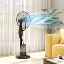Ventilatore Nebulizzatore con Serbatoio 3,2L 3 Modalità e 3 Velocità Oscillazione 70° Timer Telecomando Nero      