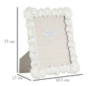 Cornice Palm Leaf 28,5x1,7x33 cm in Resina e Vetro Bianco      