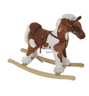 Cavallo a Dondolo per Bambini con 60Kg Peluche Marrone 