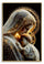 Stampa Decorata su Tela Laccata con Cornice Maternity 60x3,5x90 cm in Abete e Tela e Plastica