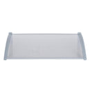Pensilina Tettoia in PVC e Alluminio 140x70 cm Trasparente 