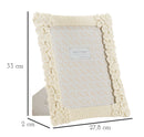Cornice Cempalk 27,8x2x33 cm in Resina e Vetro Crema      