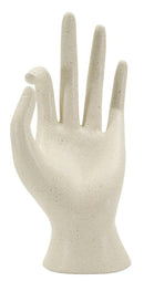 Scultura Ok Stons 14x10x24 cm in Resina Crema      