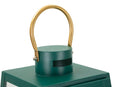 Lanterne Grent Set 2 Pz Ø25x57 cm - Ø20x45 cm in Ferro e Vetro Verde e Oro      