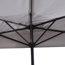 Ombrellone da Giardino 2,95x2,50 m Palo Ø38 mm in Alluminio con Manovella Grigio 