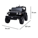 Macchina Elettrica per Bambini Fuoristrada Jeep Wrangler Rubicon 12V con Telecomando Nero