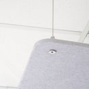Pannello Fonoassorbente da Soffitto con Kit di 4 Cavetti 120x50 cm Finitura Grigio     