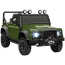 Macchina Elettrica per Bambini Licenza Ufficiale Land Rover Defender 12V con Telecomando Verde  