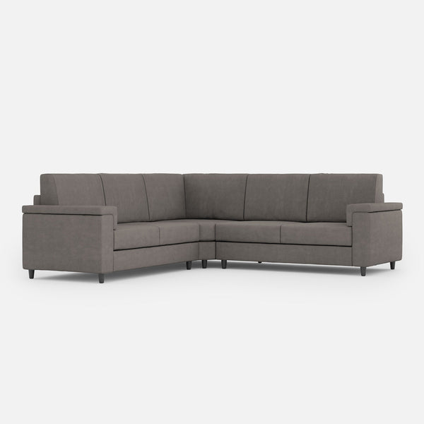 Divano Angolare 5 Posti 246x246x85 cm Marrak in Tessuto Grigio online