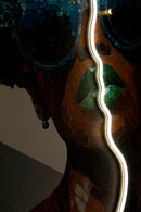Stampa con LED su Tela Afro 60x3,5x90 cm in Tela e Plastica e MDF Multicolor      