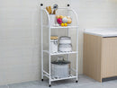 Scaffale 3 Ripiani 34x29x74 cm in Metallo e Plastica Simply Bianco