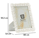 Cornice Hearty 20x1,8x25,3 cm in Resina e Vetro Argento      