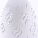 Lampada da Tavolo Ø18xH31 cm in Metallo Traforato Bianco