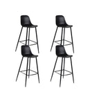Set 4 Sgabelli 47,5x47xH91,5 cm in Polipropilene Frida Nero