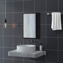 Specchio da Parete Rettangolare  50x70 cm in Vetro e MDF Nero      