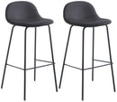 Set 2 Sgabelli 42x43x91,5 cm in Tessuto Nero