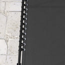 Set 2 Lettini Prendisole 189x58x30 cm con Schienale Reclinabile in Acciaio Nero      