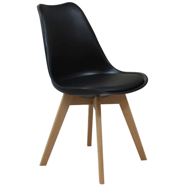 Sedia Marsiglia 48x43x82 h cm in Legno Nero sconto