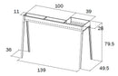 Cuoci Arrosticini con Barbecue a Carbone 140 cm Lisa Luxury Milano Grill 100+40
