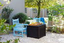 Baule Cassapanca da Esterno 72,2x59x71 cm in Resina Effetto Rattan Keter Cube Marrone