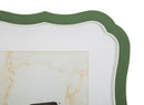 Cornice Margot Verde 17x1,4x21,9 cm in Zinco e Vetro Verde e Argento      