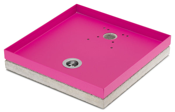 Base Portaciottolo per Fontane 40x40x8 cm in Metallo con Base in Cemento Belfer 42/BSE/10 Ciclamino online