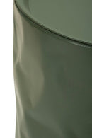 Tavolinetti Norimberga Coppia Ø39,5x48 cm in Metallo Bianco e Verde      