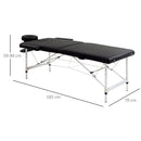 Lettino da Massaggio Fisioterapia 1 Snodo 185x70,1x80 cm in Legno  Nero