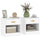 Set 2 Comodini con Cassetto e Ripiano a Giorno in Legno 39x28x41 cm Bianco