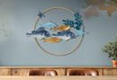 Pannello da Muro Marine 77x5x63 cm in Ferro e MDF Multicolor      