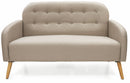 Divano 2 Posti 137x75x89 cm in Tessuto Soriani Ecrù