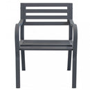 Poltrona Chloe 60x56x85 h cm in Acciaio Antracite