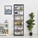 Libreria 7 Ripiani 60x29,5x189 cm in Metallo e Legno 