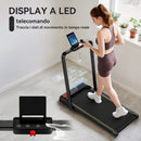 Tapis Roulant Pieghevole con Inclinazione Regolabile Velocità 1-10 km/h Display LED Telaio in Acciaio Nero   