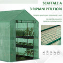 Serra da Giardino 214x143x195 cm con 2 Ripiani Portavasi Verde