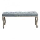 Panca Misty in Velluto Grigio 110x36x47 h cm in Legno Grigio