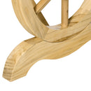 Panchina da Giardino 2 Posti 98x50x39,5 cm con Gambe a Ruota di Carro in Legno a Doghe      