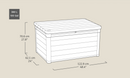 Baule Contenitore da Giardino 380L Keter Signature Deco Box 100 in Resina Effetto Legno Noce