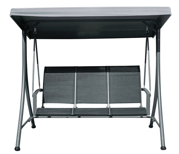 prezzo Dondolo da Giardino 200x175x125 cm in Ferro e Textilene Nero