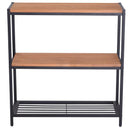 Libreria Scaffale Stile Industrial 3 Ripiani in Legno e Acciaio Nero 80x30x85,6 cm 