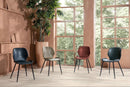 Set 4 Sedie 55x45xH83 cm in Soft-Touch Diana Verde Scuro