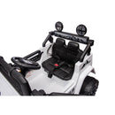 Macchina Elettrica per Bambini Fuoristrada Toyota Fj Cruiser 12V Telecomando Ruote in Gomma e Sedile in Pelle Bianco