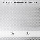 Carrello da Cucina Multiuso a 4 Livelli 60x35x77 cm con Ripiano Centrale Regolabile in Acciaio Inox   