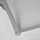 Pensilina Tettoia  100x80 cm in Policarbonato Anti-UV Argento