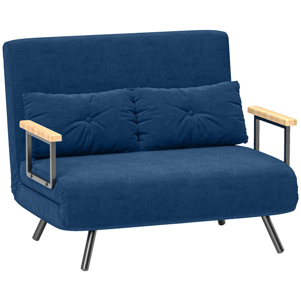 Divano Letto Schienale Regolabile 102x73x81 cm in Velluto Blu prezzo