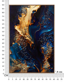 Stampa su Tela Laccata con Cornice Andromeda 60x4x90 cm in Pino e Tela e Plastica      