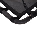 Altalena a Nido da Giardino Rettangolare con Anelli per Bambini Nero 100x76x4 cm 