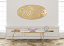 Pannello Nativity Oro 120x2x60 cm in Ferro MDF e Specchio Oro